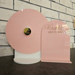 Tabletop spinning prize wheel (baby blush, white & gold)